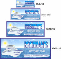Portside pub wall art shown in four sizes to illustrate scale and display options