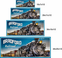 Personalized Railroad Sign – Custom Train Wall Art for Home or Man Cave