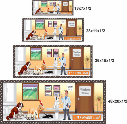 Four available sign sizes displayed together for comparison