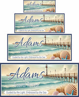 Beach-themed wall sign shown in four size options to compare scale and fit
