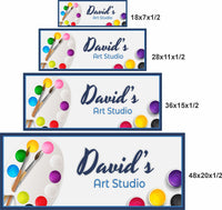 Personalized Art Studio Sign – Custom Name Palette Wall Décor
