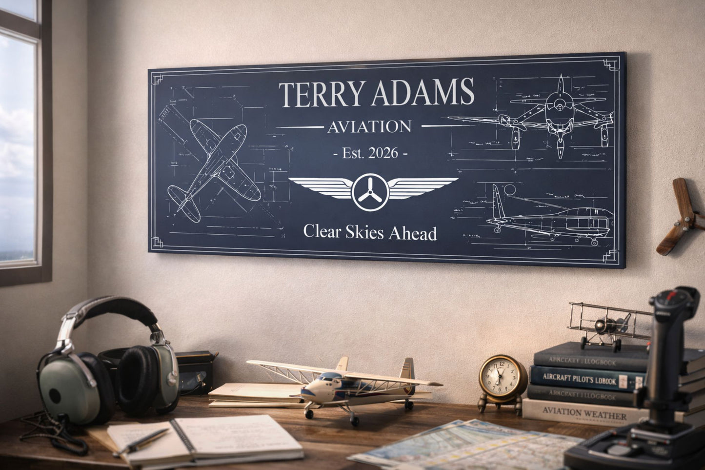 aviation wall decor lifestyle office scene