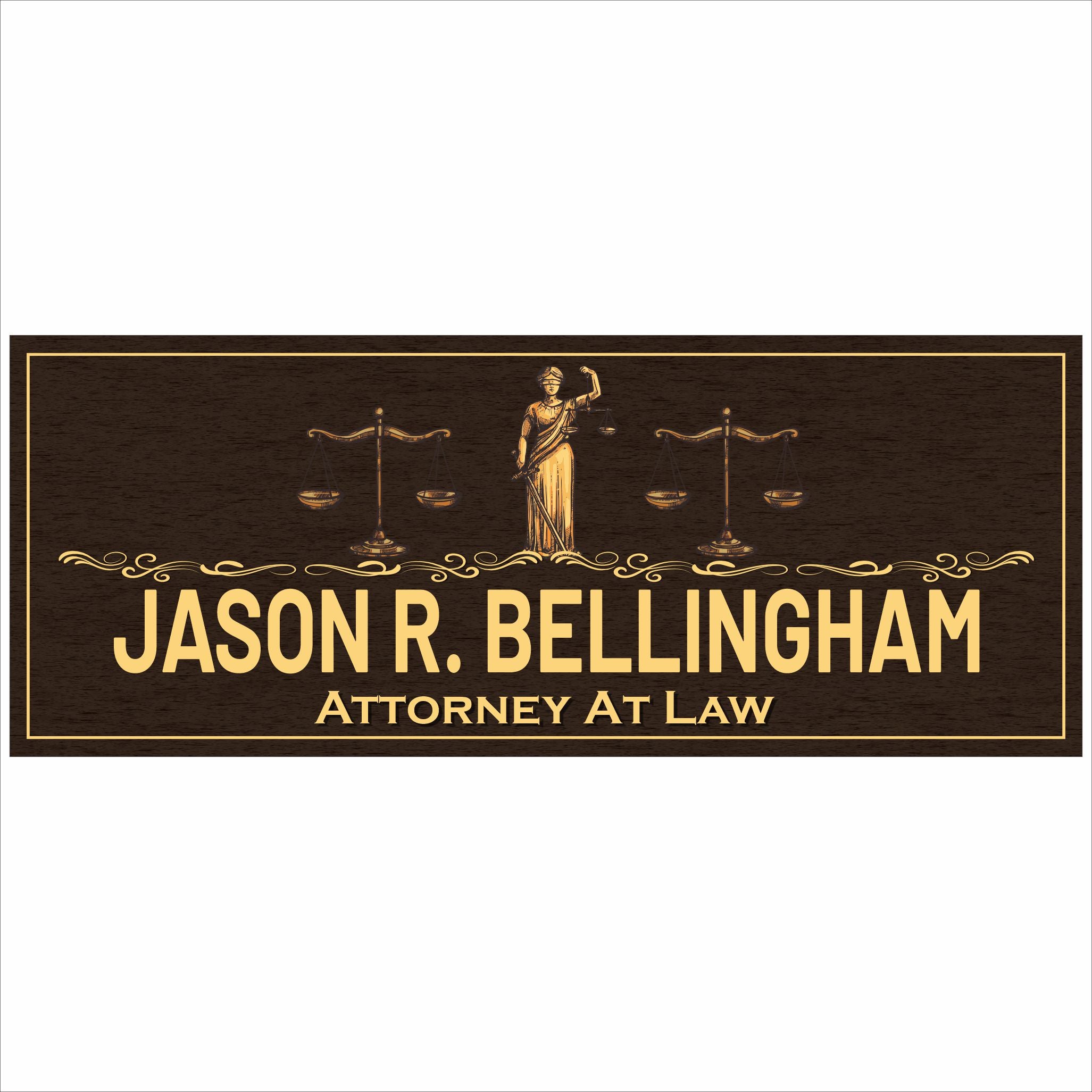 Custom Attorney Sign Law Office Wall Decor | Fun Sign Factory