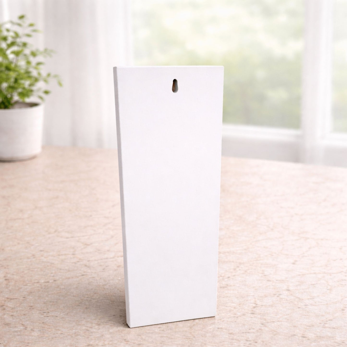 Keyhole mounting slot on the back of the sign for easy, secure wall hanging