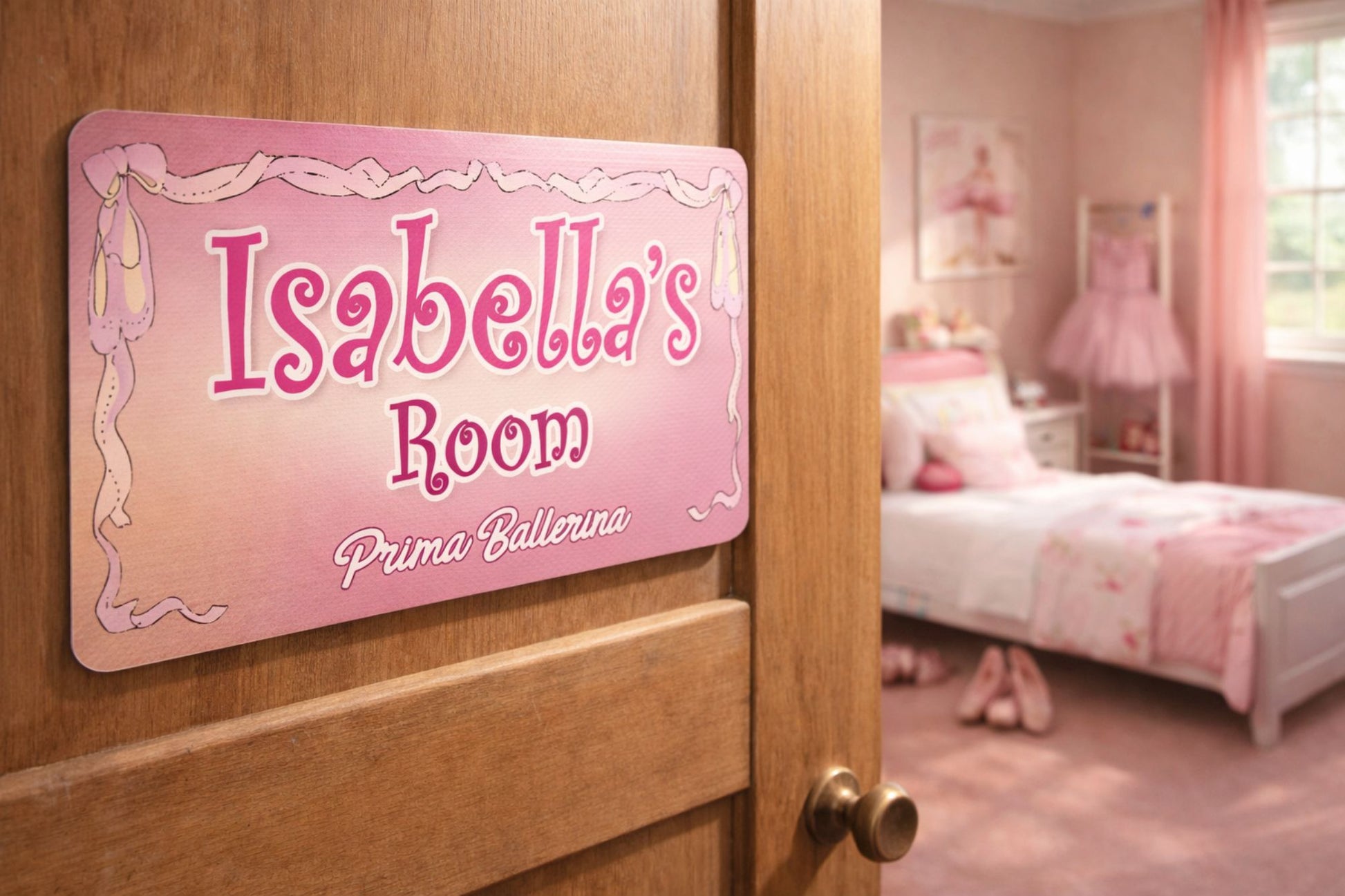 custom ballet name door sign lifestyle view