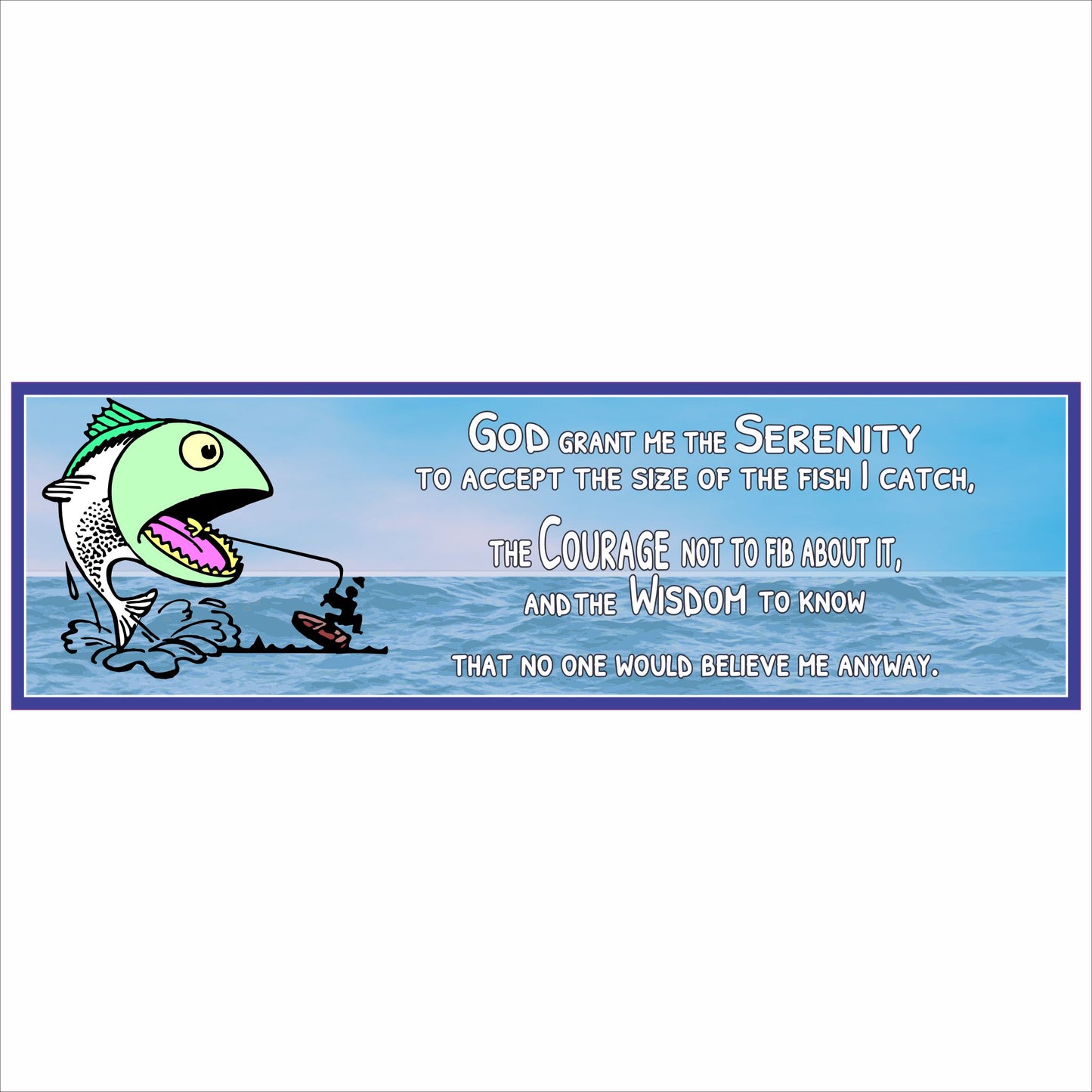 lake house fishing decor sign with humorous prayer and bold lettering