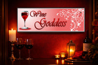 Wine Goddess Wall Sign – Fun Wine Lover Decor for Home Bar or Kitchen