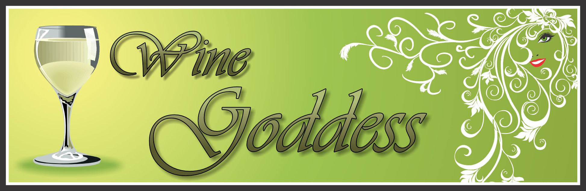 wine goddess white wine version sign