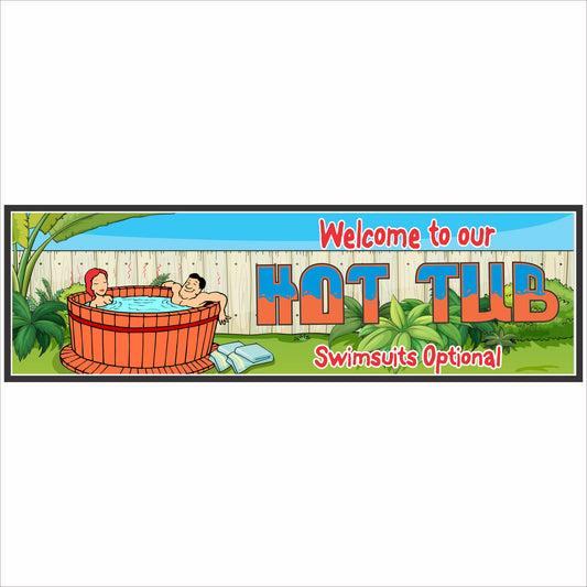 hot tub swimsuits optional sign close up product image