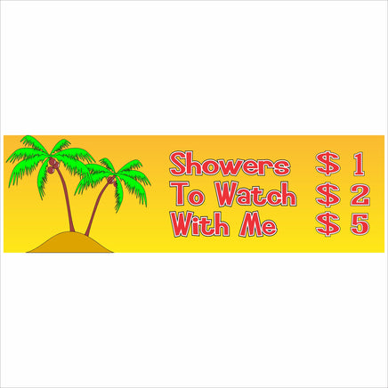 showers to watch with me funny tropical sign with palm trees