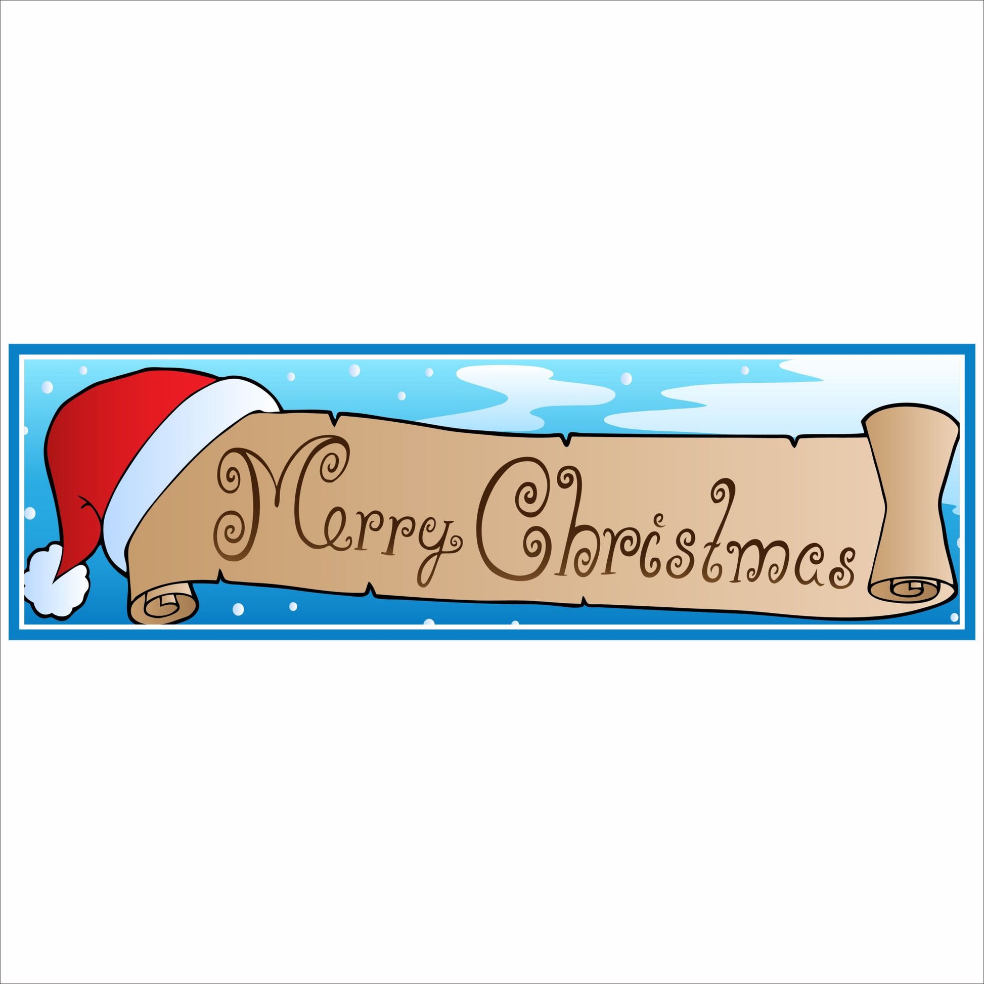 merry christmas scroll wall sign long narrow holiday sign