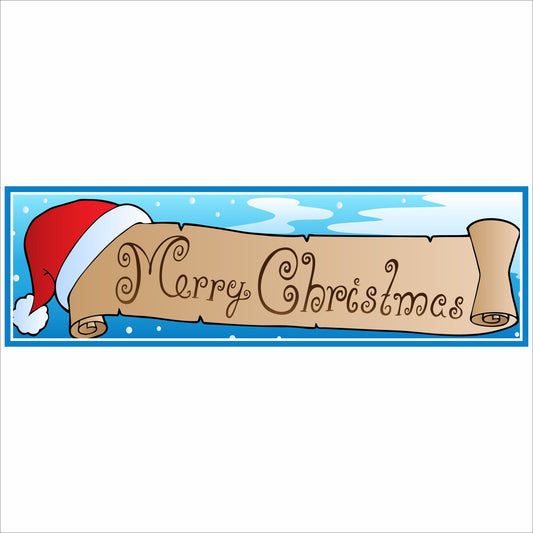 merry christmas scroll wall sign long narrow holiday sign