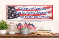 patriotic humor sign in home or office setting