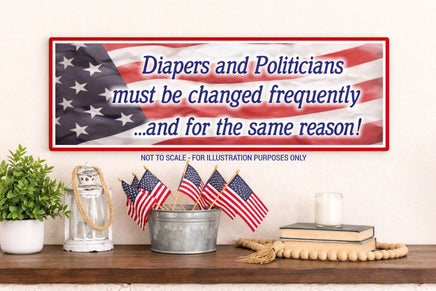 patriotic humor sign in home or office setting