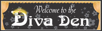 Diva Den Wall Sign with Crown and Curtain Design – Glam Decor for Women