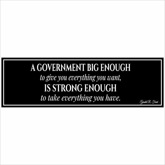 patriotic government quote wall sign black background horizontal
