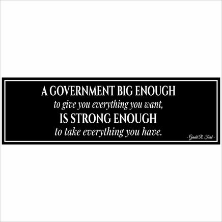 patriotic government quote wall sign black background horizontal