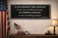 16x5 inch government quote sign lifestyle patriotic room