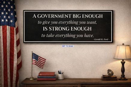 16x5 inch government quote sign lifestyle patriotic room
