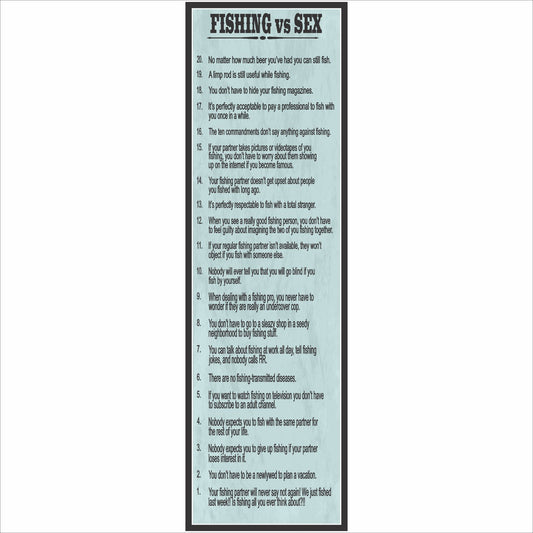 Funny fishing humor sign vertical 5x16 list design close up product image
