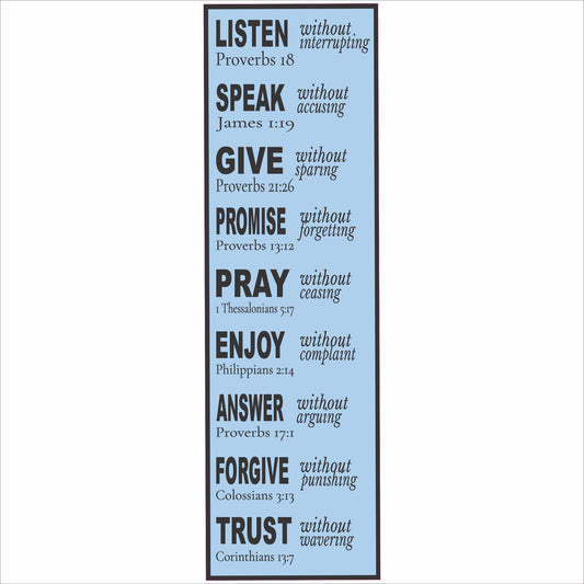 Christian virtues Bible verse sign listing Proverbs James scripture wall decor
