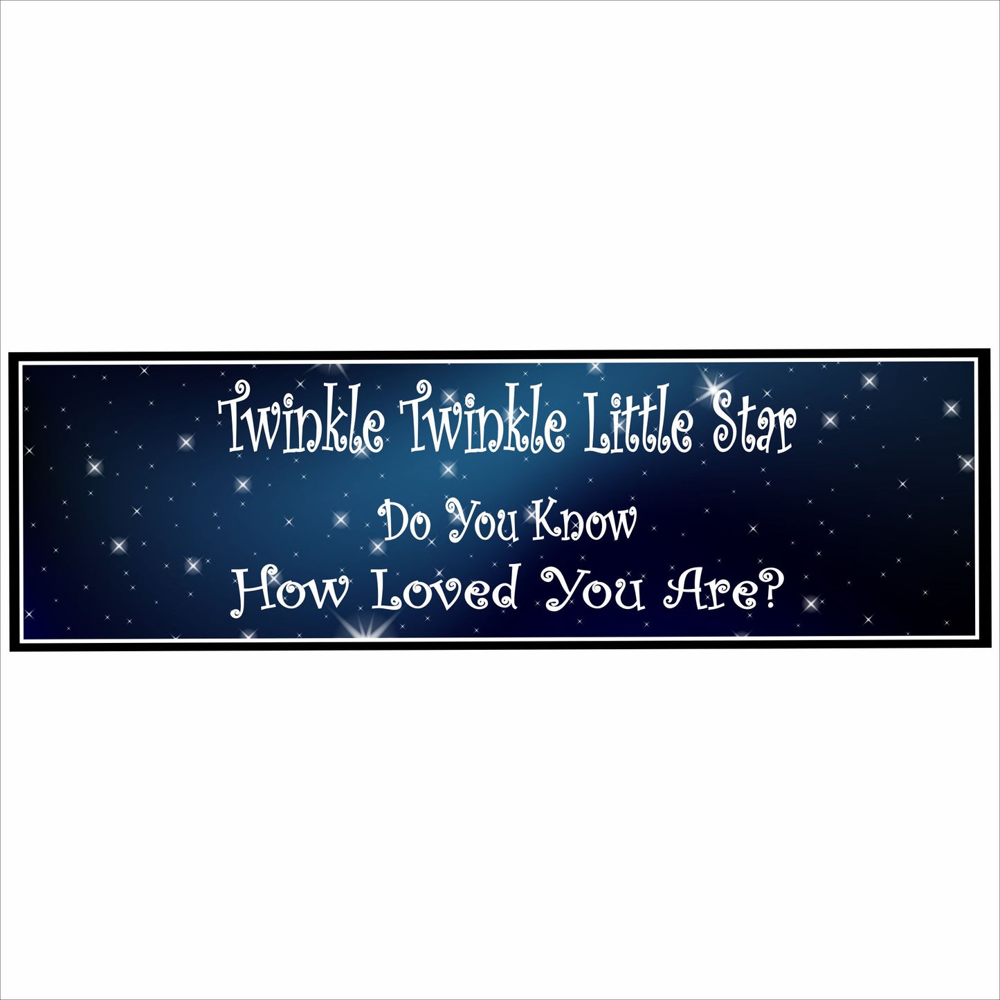 twinkle twinkle little star nursery wall sign blue night sky baby room decor