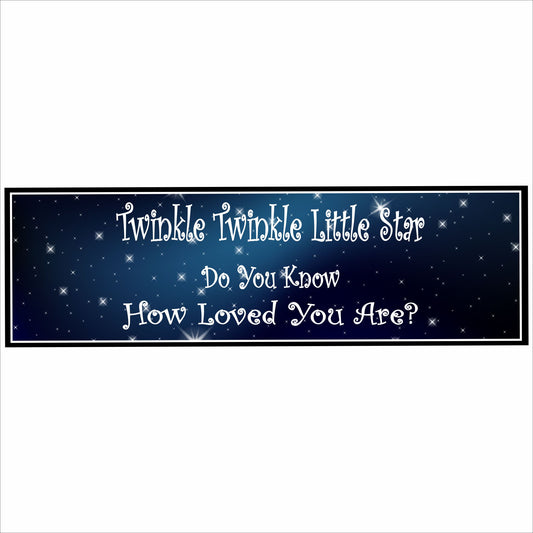 twinkle twinkle little star nursery wall sign blue night sky baby room decor