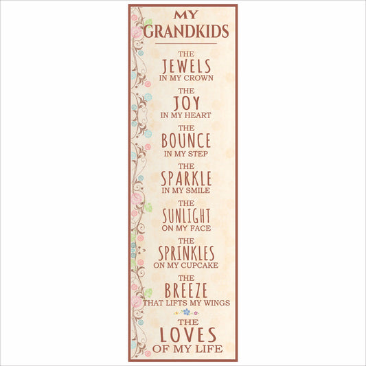 my grandkids inspirational wall sign with sentimental grandparent quote design