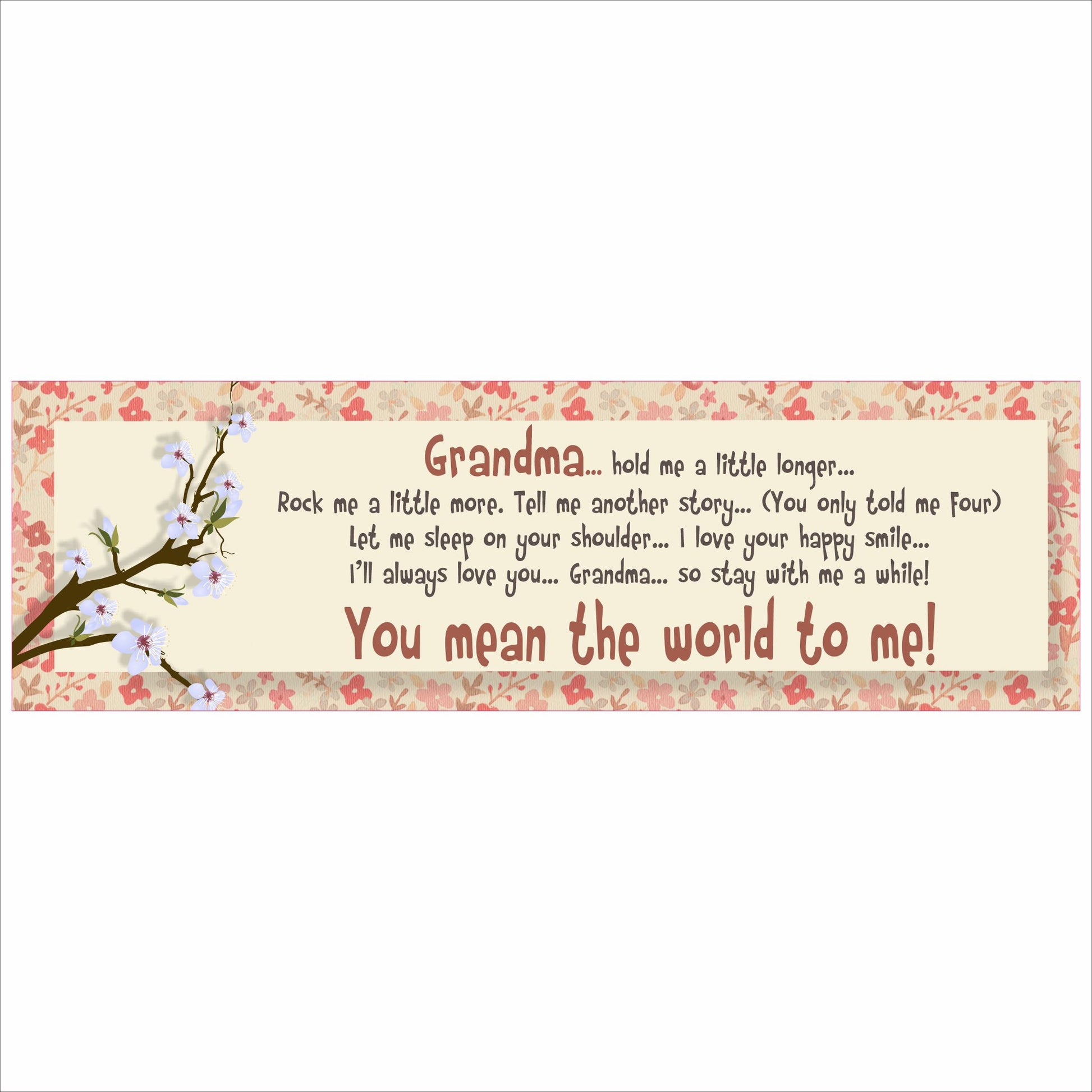 grandma poem sign sentimental grandparent gift from grandchild