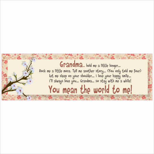grandma poem sign sentimental grandparent gift from grandchild
