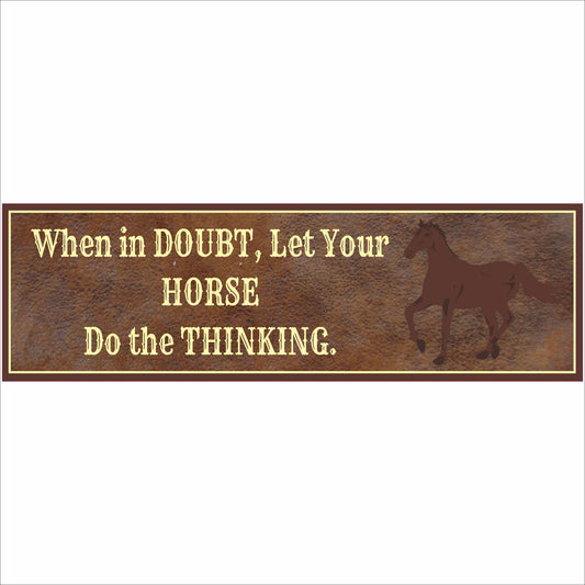 16x5 rustic horse quote sign with western typography and running horse silhouette