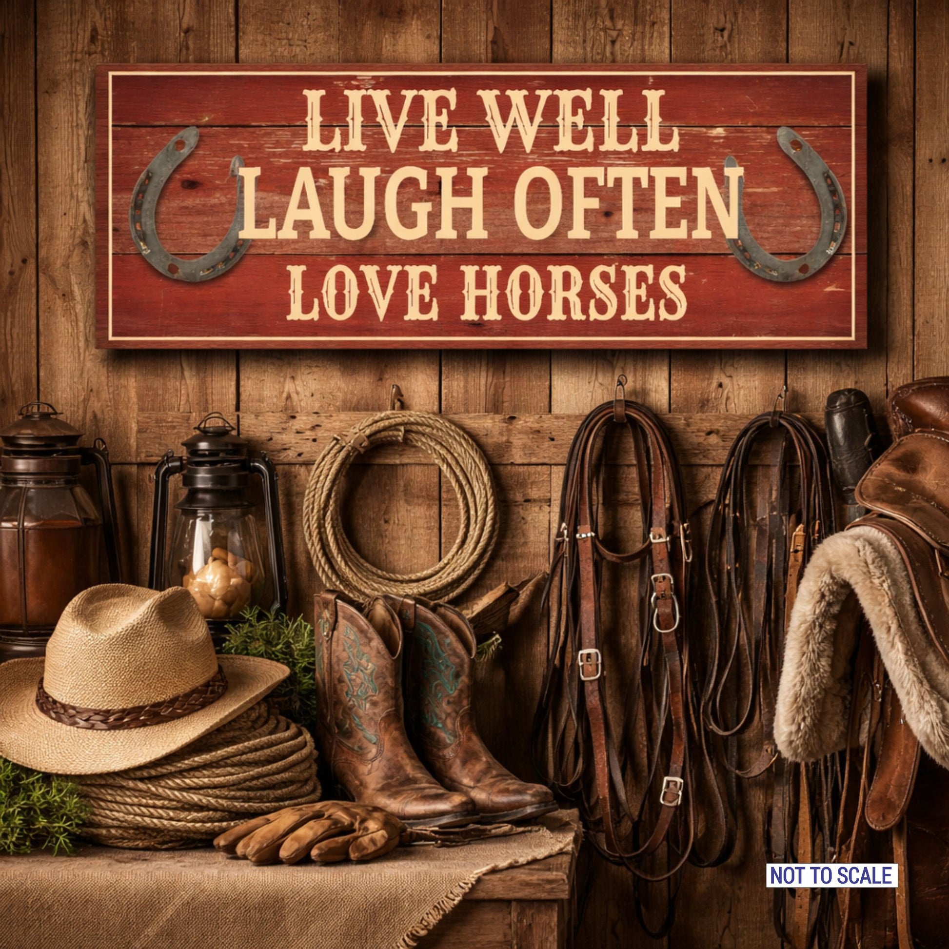 horse sign lifestyle tack room display