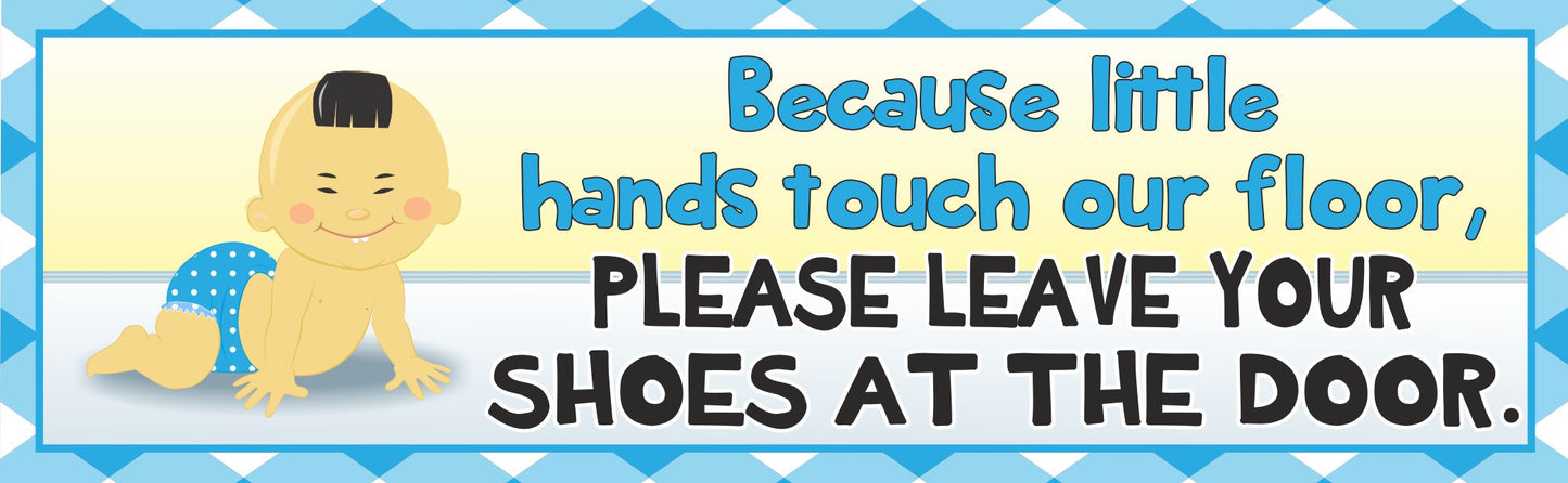 Please Leave Shoes at Door Sign Baby Nursery Entryway Decor