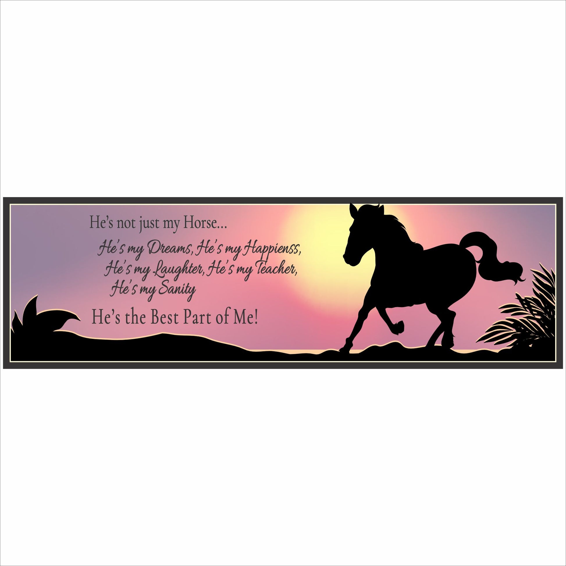 horse sunset sign inspirational quote wall decor horse lover gift horizontal sign