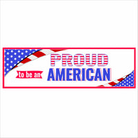 Proud to Be an American patriotic wall sign with red, white, and blue stars and stripes.