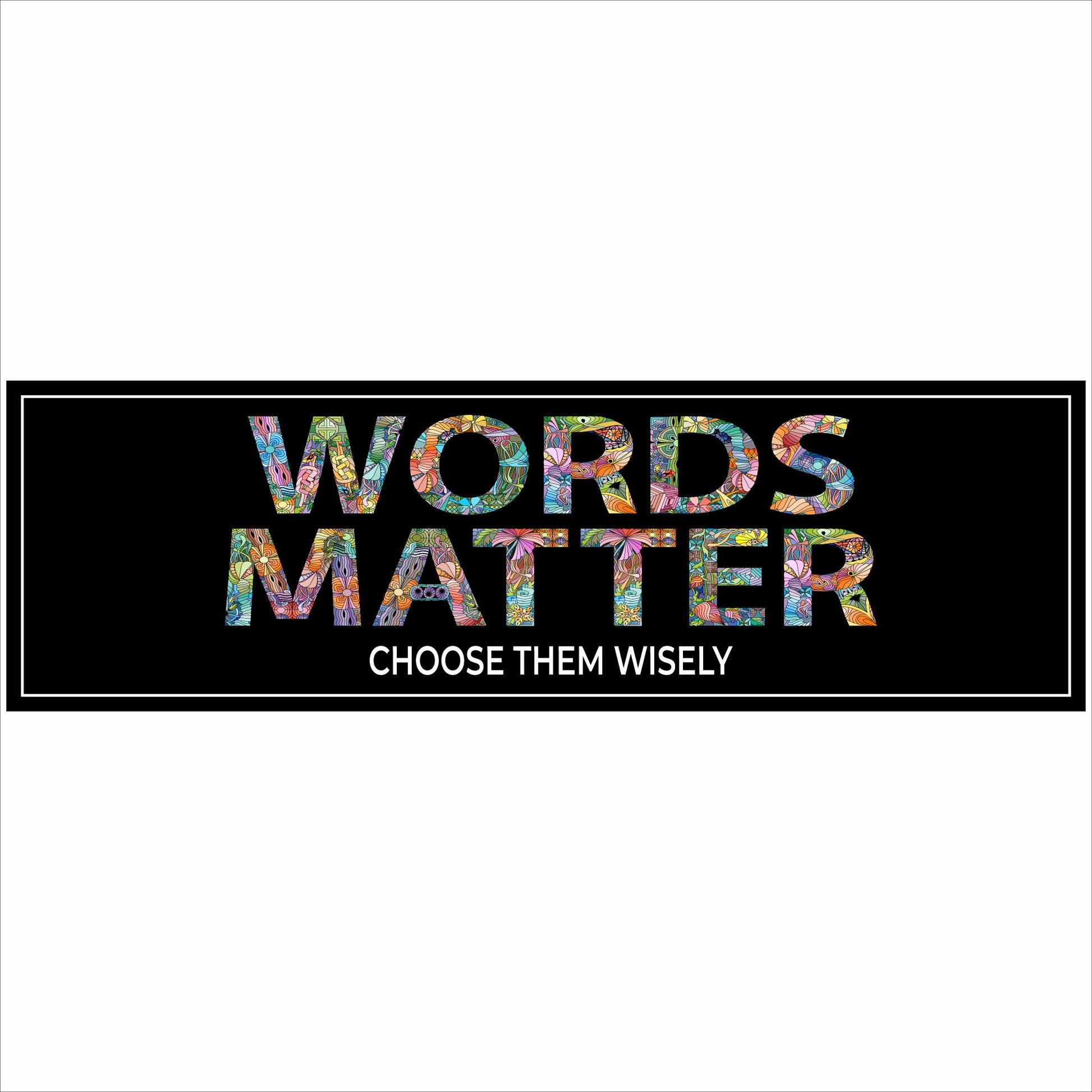 close up of words matter sign inspirational classroom decor positive quote wall art
