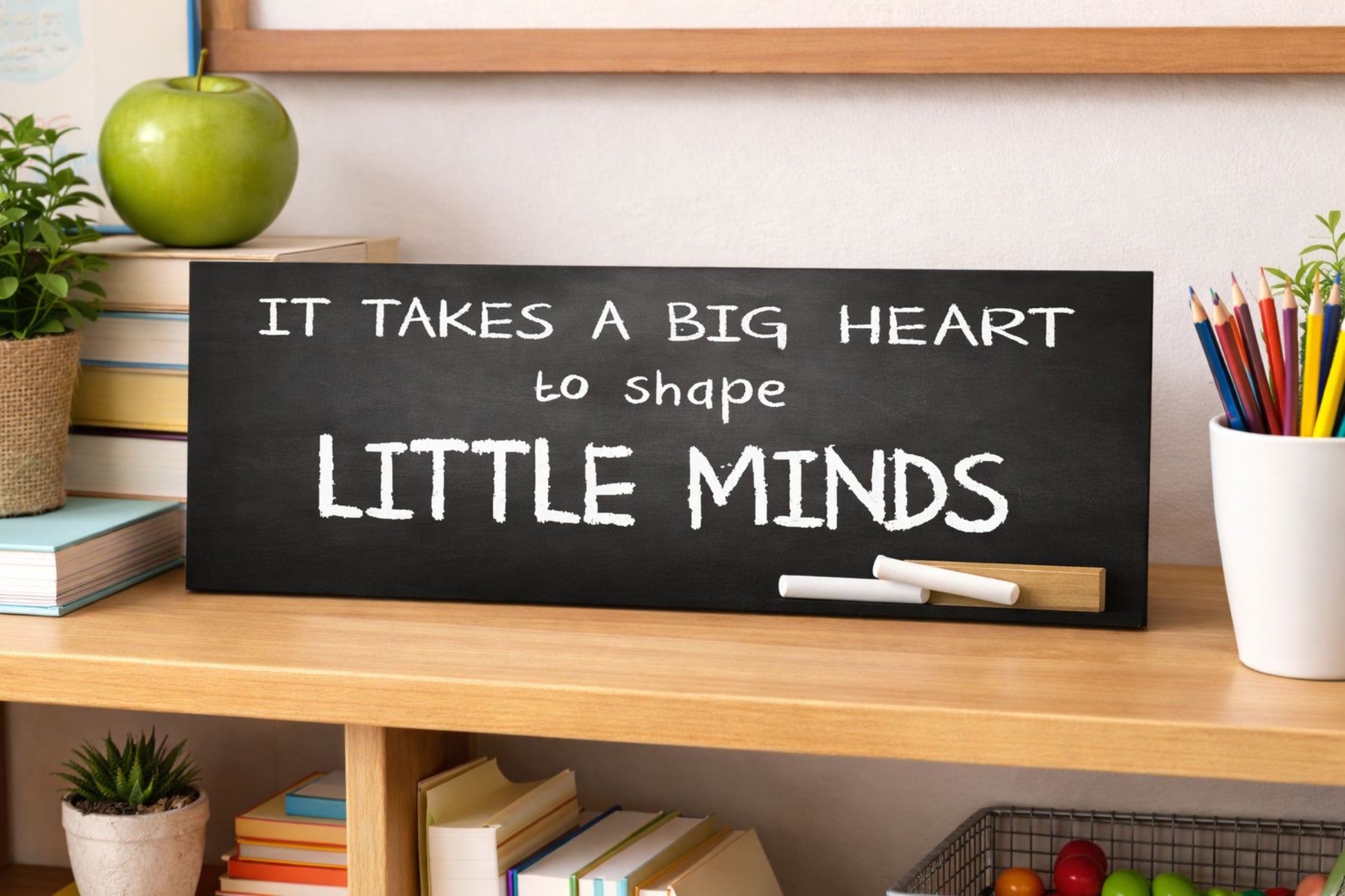 teacher appreciation quote sign displayed on shelf classroom decor sign for teachers