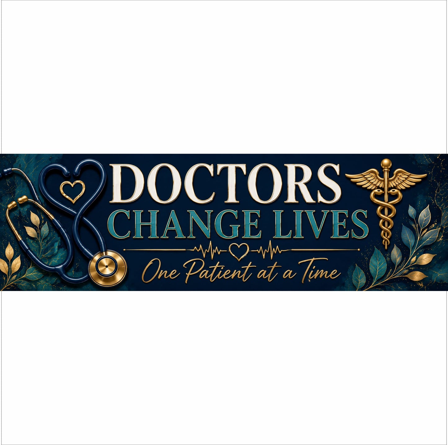 Doctors Change Lives One Patient at a Time medical office sign, 16 × 5