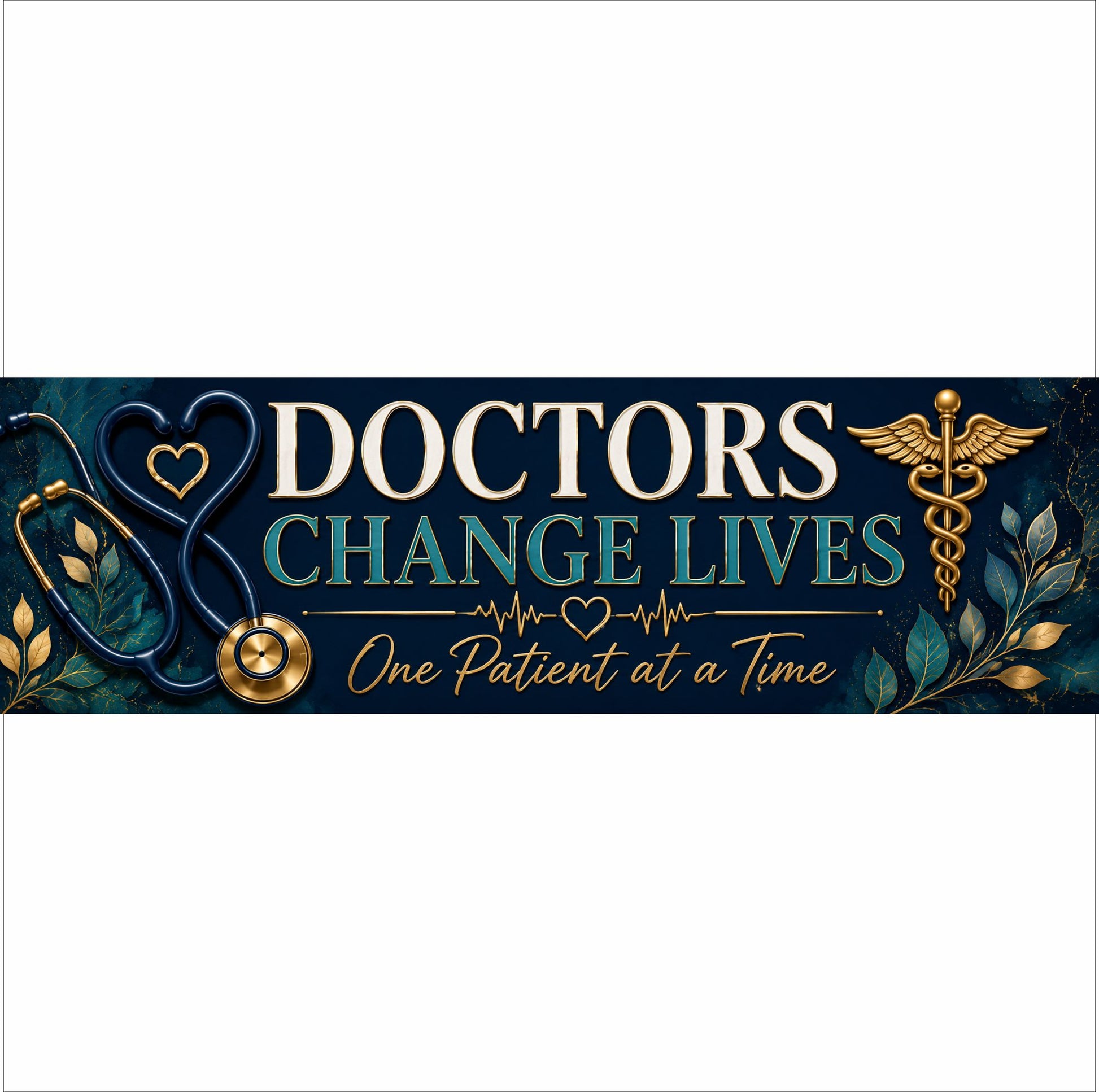 Doctors Change Lives One Patient at a Time medical office sign, 16 × 5