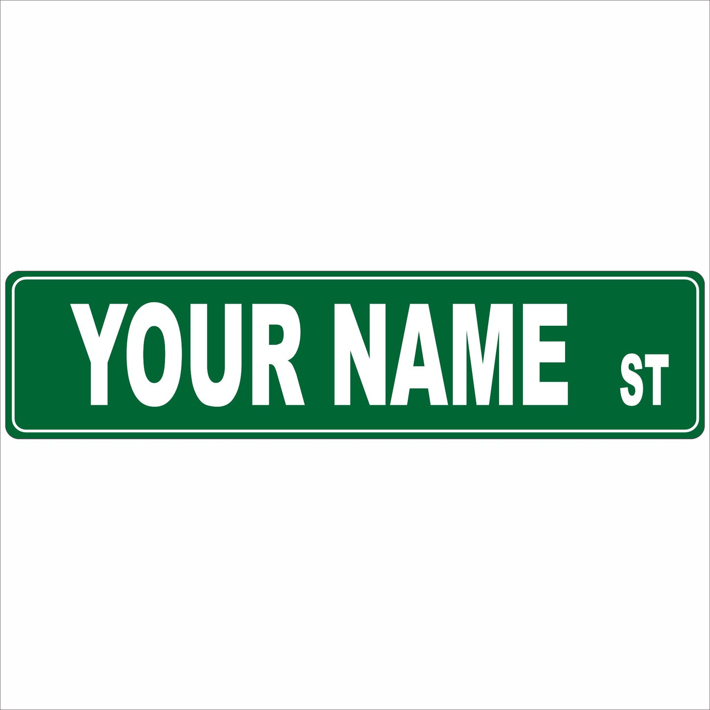 Personalized green street name aluminum sign custom road style