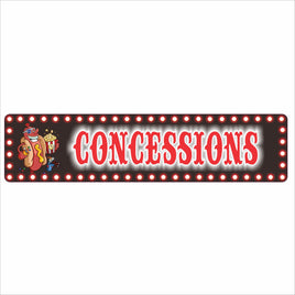 personalized concessions sign with retro marquee design and custom name area