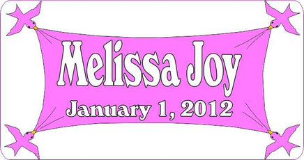 Baby Birthday Pink Custom Sign - Personalized - Fun Sign Factory
