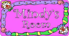 Pink Clown Custom Funny Novelty Sign - Personalized - Fun Sign Factory