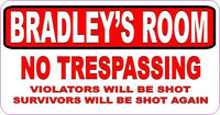 Red & White No Trespassing Sign