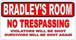 Red & White No Trespassing Sign
