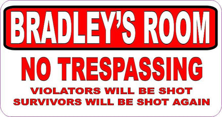 Red & White No Trespassing Sign