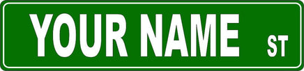 Green Your Name Street Sign