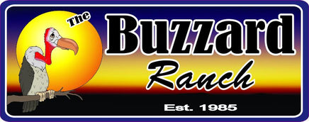 Sunset Buzzard Personalized Ranch Sign