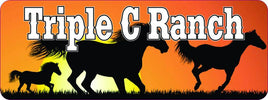 Horse Sunset Personalized Sign 
