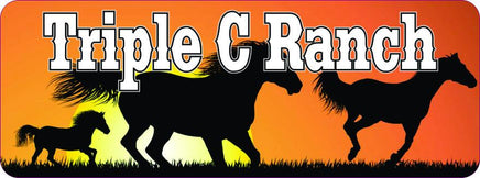 Horse Sunset Personalized Sign 